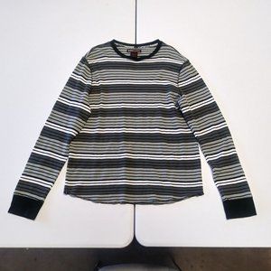 Tony Hawk Striped Long Sleeve Thermal T-Shirt Sweater Tee Size XXL Fits Like XL